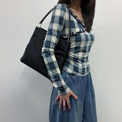 Prada Shoulder Bag Black Nylon Vintage — view 2