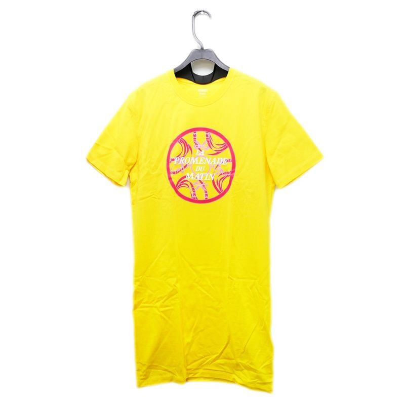 Hermes Shirt Dress Promenade Yellow Size 34 Cotton Short Sleeve
