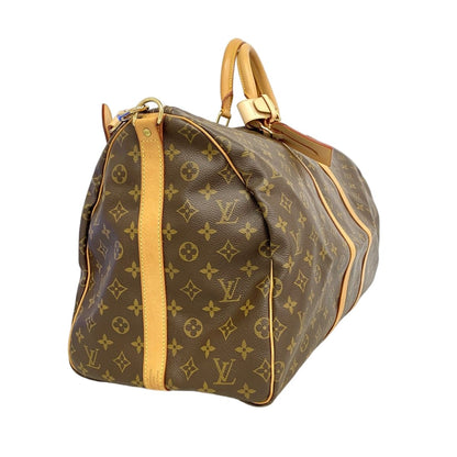 Louis Vuitton Boston Bag Monogram Keepall Bandouliere 55 Brown — view 2