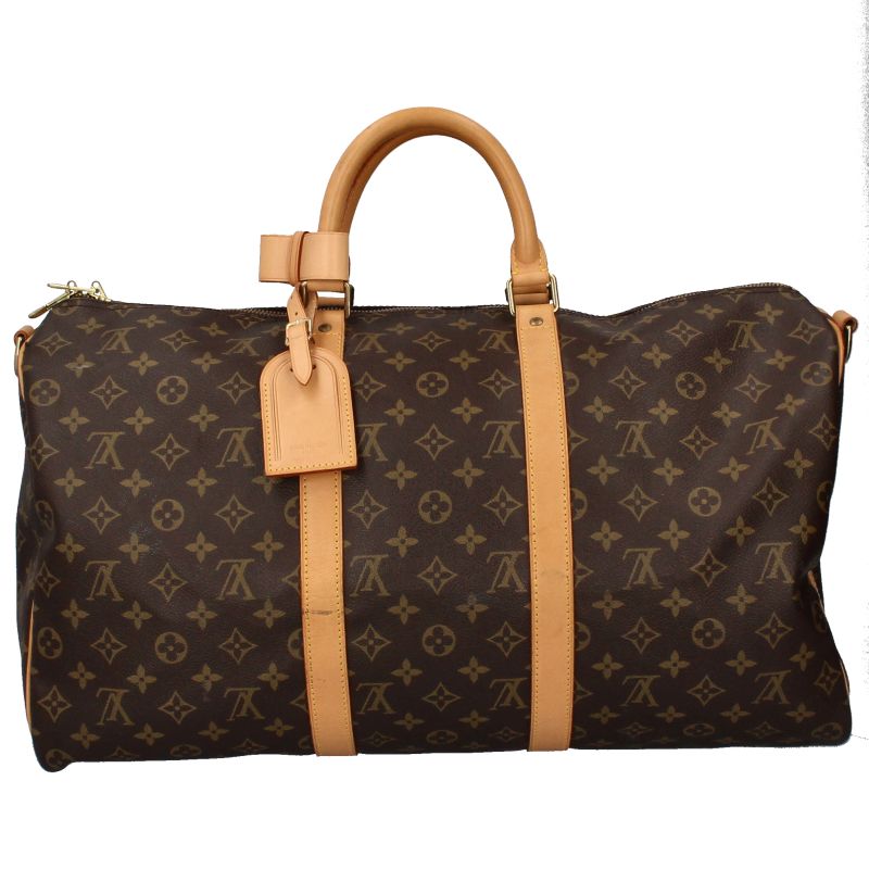Louis Vuitton Keepall Bandoliere 50 M41416 Monogram Ladies Boston Bag Brown
