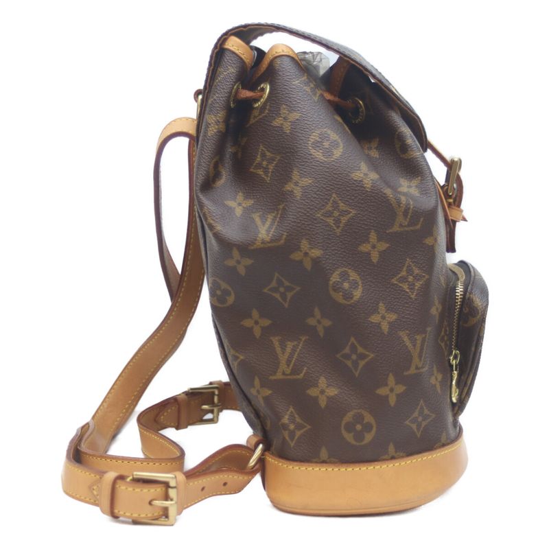Louis Vuitton 01 M51137 Monogram Montsourispm Backpack Daypack Mini Size Brown