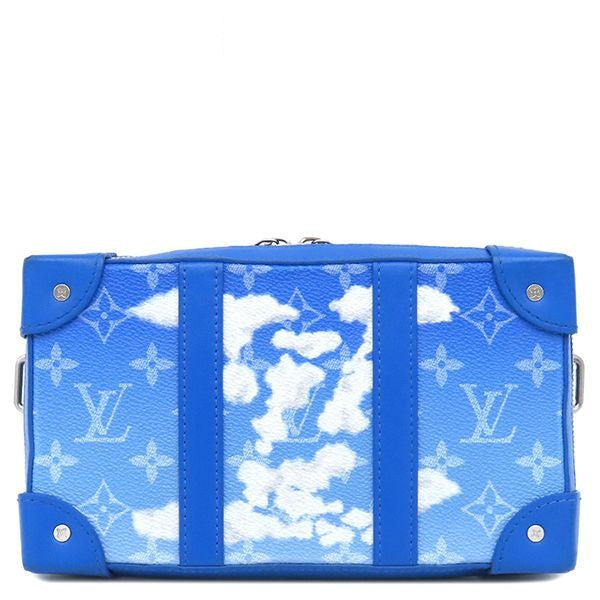 Louis Vuitton Belt Bag Soft Trunk Wallet Leather Monogram Clouds Canvas Silver
