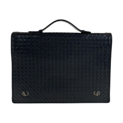 Bottega Veneta Intrecciato Black Gunmetal Hardware Leather