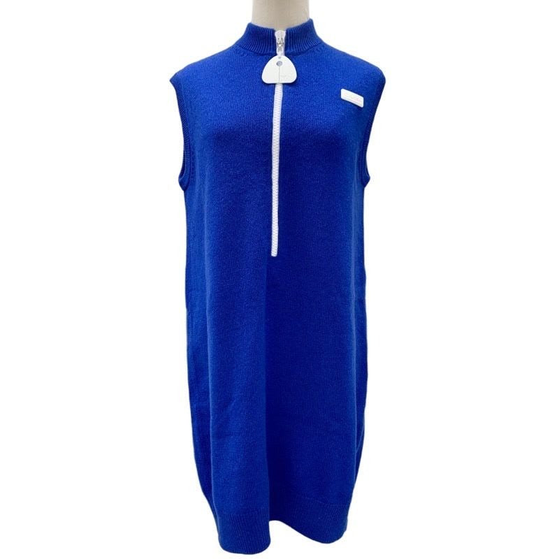 Louis Vuitton Dress Knit Sleeveless Logo Cashmere Blue