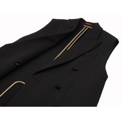 Gucci Wool Long Vest Long Gilet Outerwear Women's Double Breasted