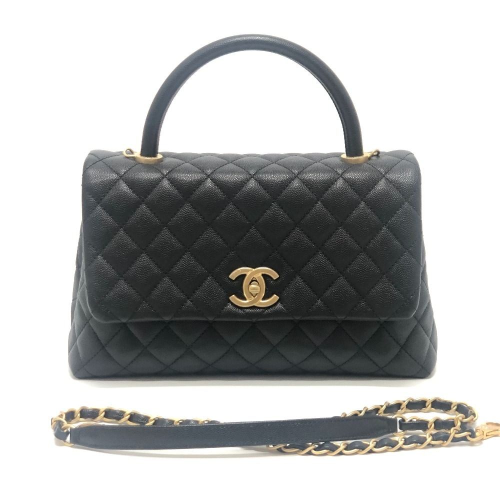 Chanel Handbag Coco Handle 29 Caviar Leather Black