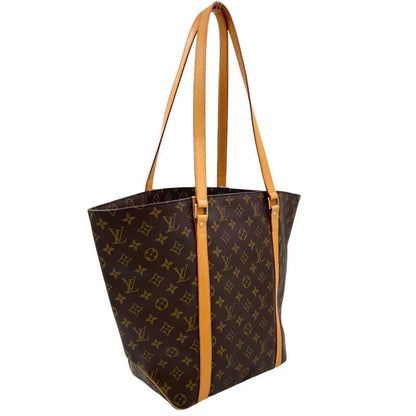 Louis Vuitton Sac Shopping Monogram Leather X PVC Brown Tote Bag Gold M51108