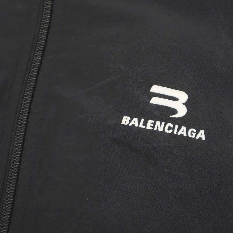 Balenciaga 22ss Sporty B Tracksuit Jacket Track Jacket 698875 Tk048 Black White