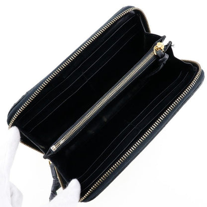 Bottega Veneta Bottega Veneta Round Zipper Intrecciato 11476 Leather Black