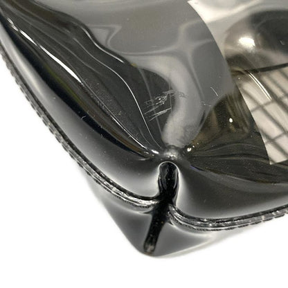 Chanel Shoulder Bag Window Line Clear X Black Plastic Chain Shoulder