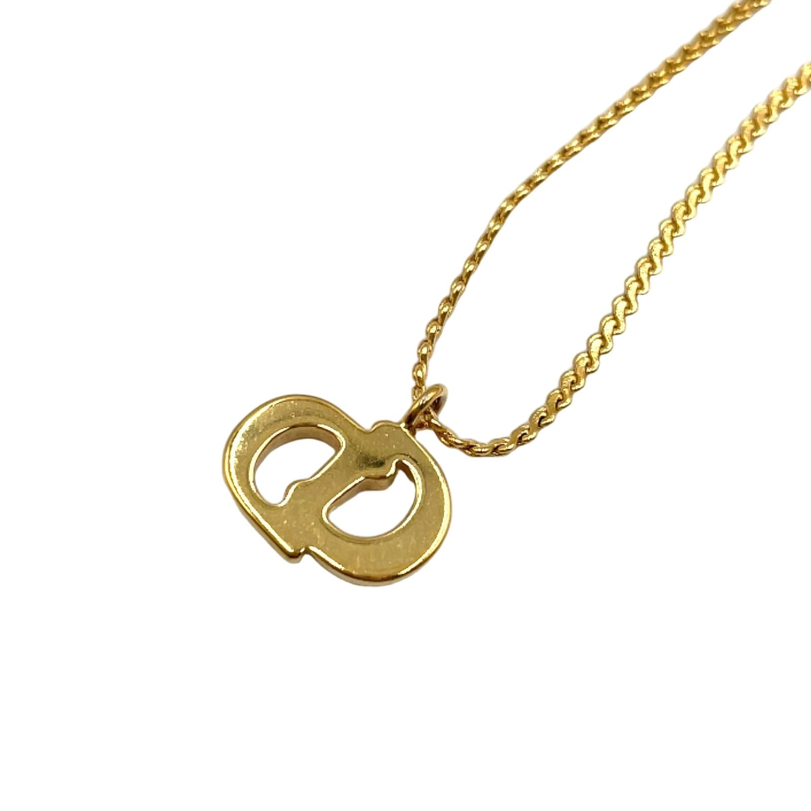 Dior CD Logo Gold Plated Necklace — view 2