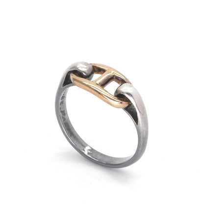 Hermes Chaine D'ancre Ring 925 750 Silver