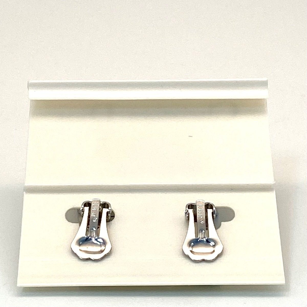 Dior Earrings Silver Logo Formal — view 3