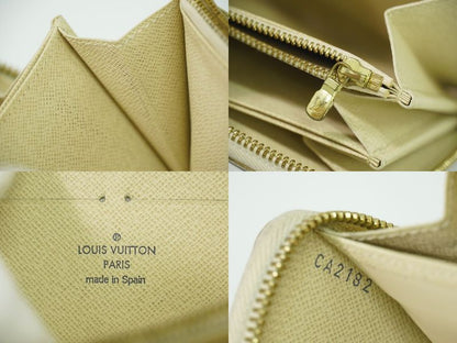 Authentic Louis Vuitton LV Old Shape Zippy Wallet Damier Azure Long Wallet