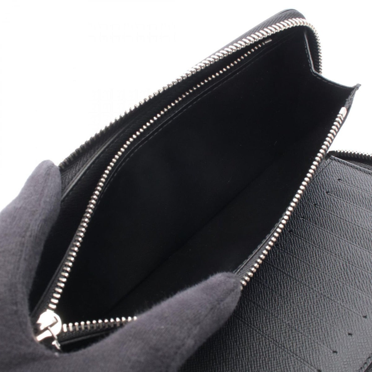 Louis Vuitton Round Wallet Zippy Vertical Noir Black Leather — view 5