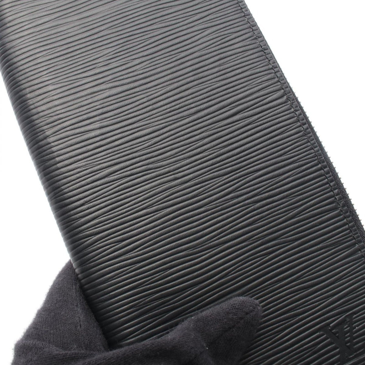 Louis Vuitton Round Wallet Zippy Vertical Noir Black Leather — view 6