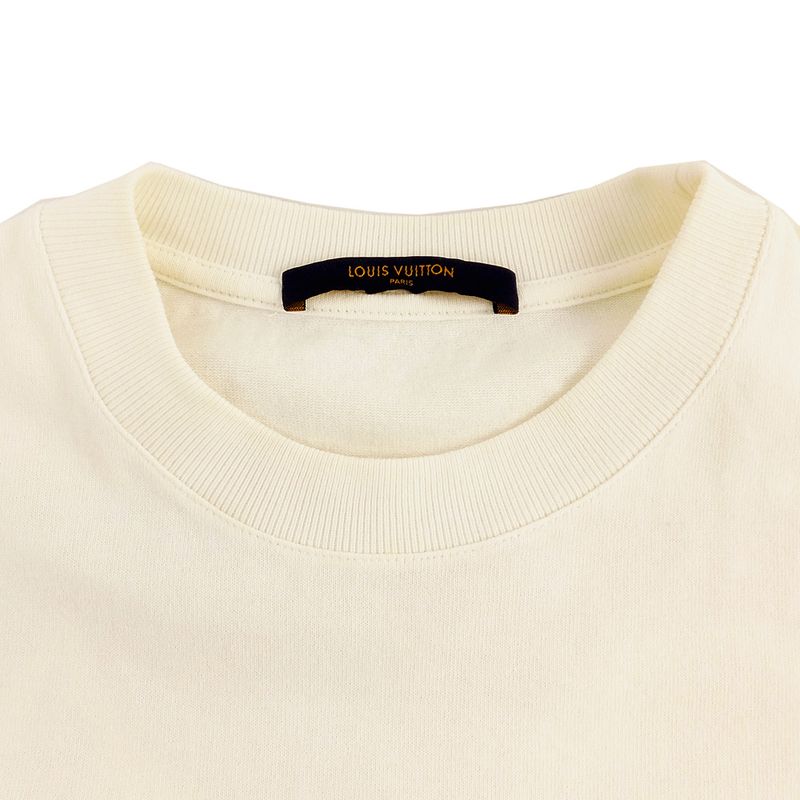 Louis Vuitton T-shirt Logo Monogram Short Sleeve LV White Notation