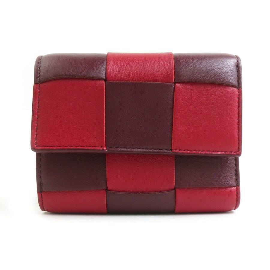Bottega Veneta Trifold Wallet Leather Red