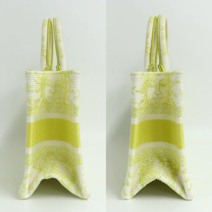 Christian Dior Book Tote Mini M1255zecq Handbag Yellow Canvas Ladies