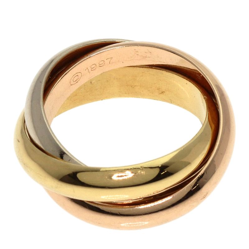 Cartier Trinity MM #48 Ring 18K Yellow Gold 18K White Gold 18K Pink Gold Ladies