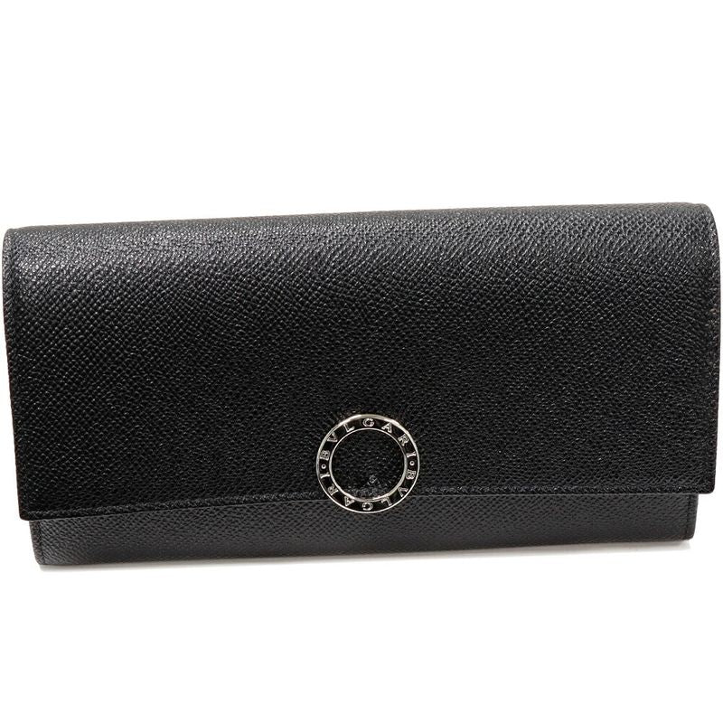 Bulgari Zipper Long Wallet With Coin Purse Bulgari Large Wallet Calf Black 30414