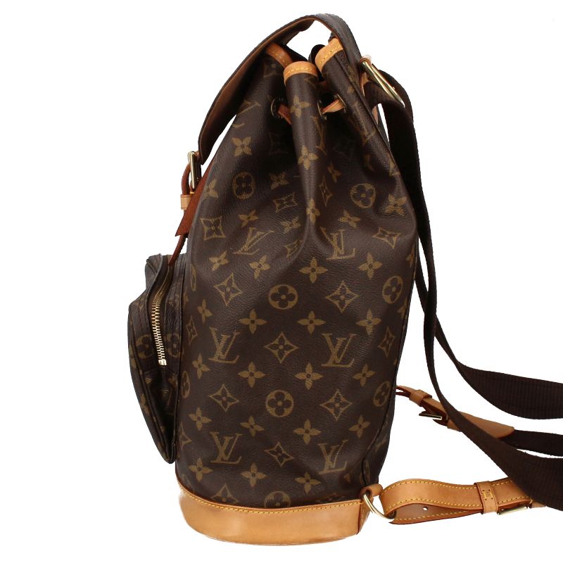 Louis Vuitton Montsouris GM M51135 Monogram Women's Backpack Daypack Brown