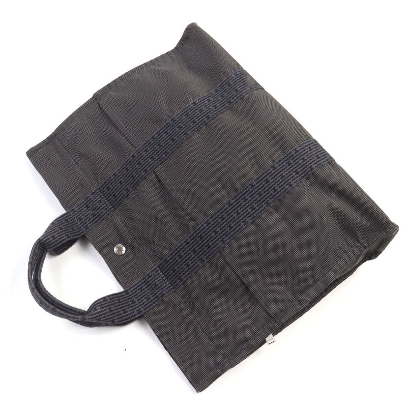 Hermes Yale Line MM Silver Hardware Canvas Tote Bag With H Logo Serie Button