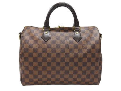 Louis Vuitton Handbag Speedy Bandouliere 30 Brown Damier Canvas Gold — view 2