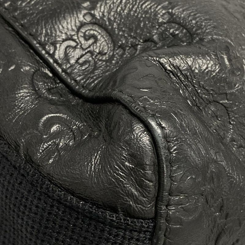 Gucci Shoulder Bag Stripe Line 246067 Black Leather