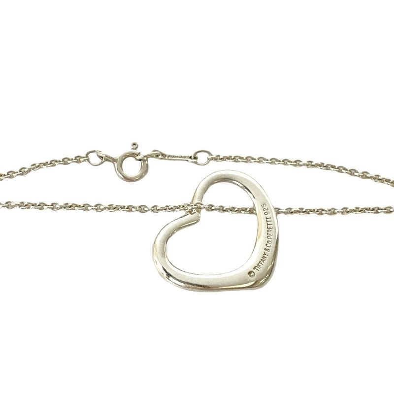 Tiffany & Co Open Heart Motif Silver 925 Necklace Pendant Accessori
