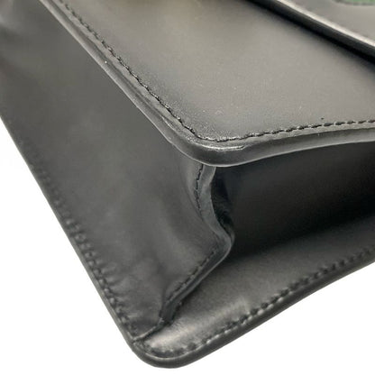 Gucci Shoulder Bag Sylvie Mini 431666 Black Green And Red Chain Shoulder Leather