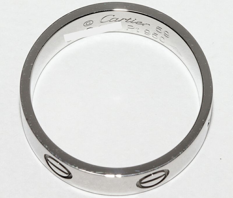 Cartier Ring Pt950 Love Ring Width 55mm (022in) B40849