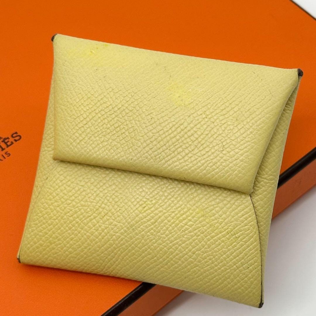 Hermes Bastia Coin Purse Compact Case Mini Yellow
