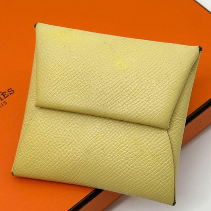Hermes Bastia Coin Purse Compact Case Mini Yellow