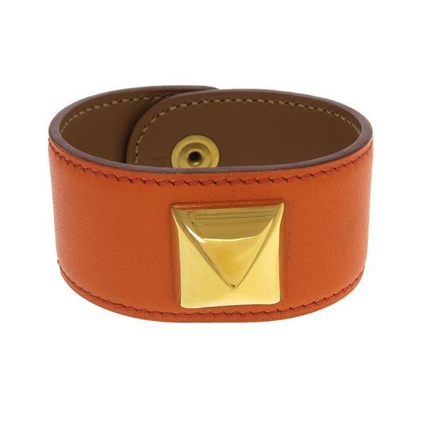 Hermes Medallion Bracelet S From a Leather