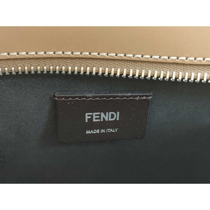 Fendi Clutch Zucca Brown Leather Silver — view 3
