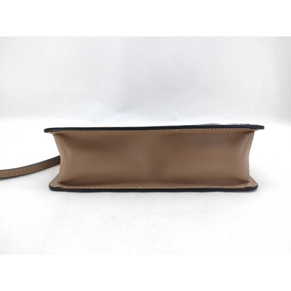 Fendi Clutch Zucca Brown Leather Silver — view 7