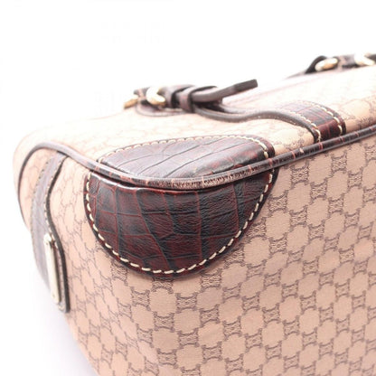 Celine Handbag Boogie Bag Macadam Light Rose Canvas Leather — view 5