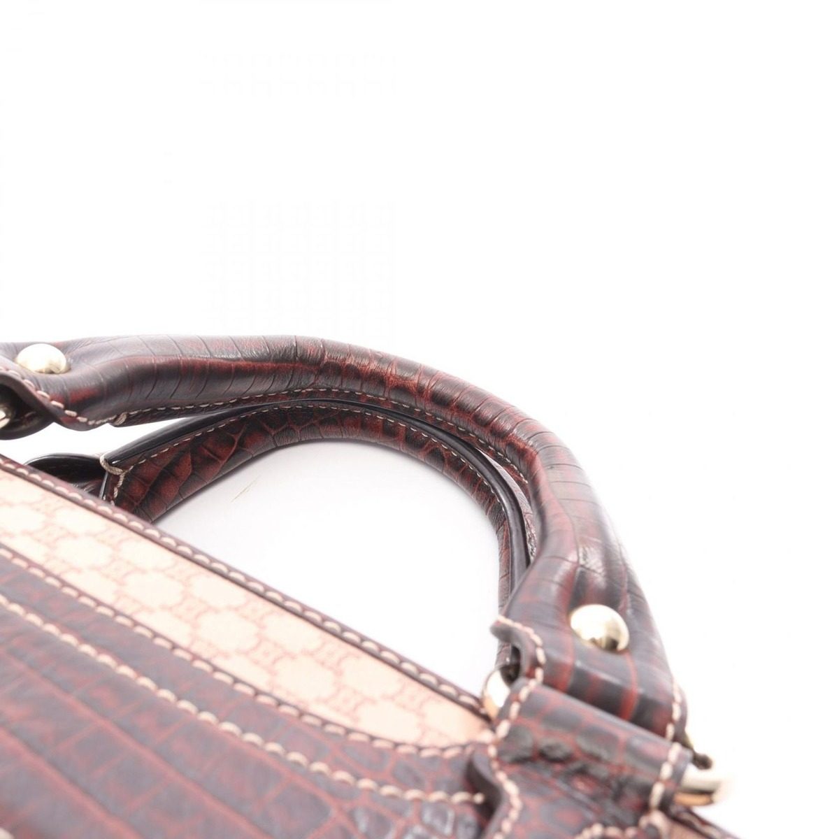 Celine Handbag Boogie Bag Macadam Light Rose Canvas Leather — view 7