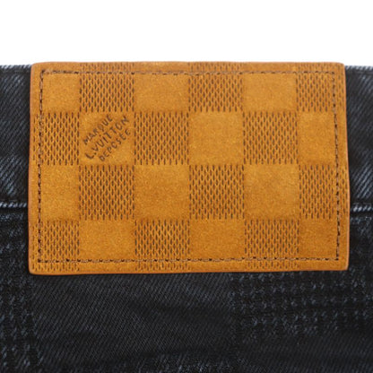  Louis Vuitton 24AW 1afx68 Damier Workwear Cotton Denim Pants Black 29 Made In