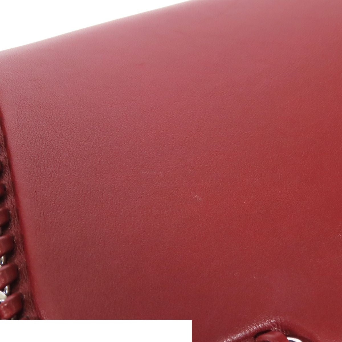Chanel Braid Chain Burgundy Silver Calfskin Turnlock Braided Shoulder Bag — view 6