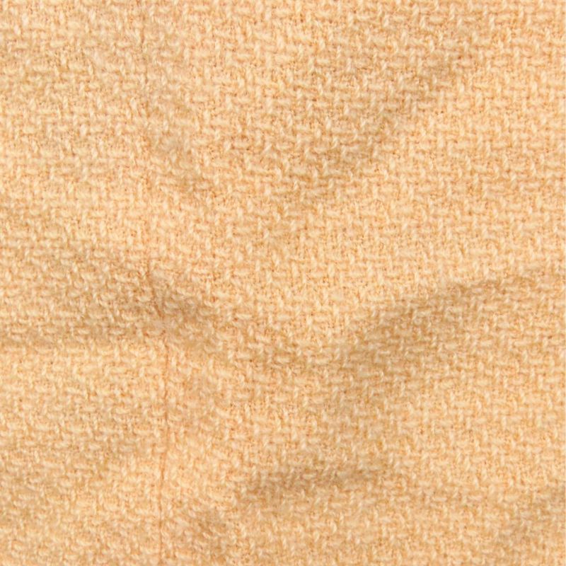 Chanel Skirt Vintage 38 Wool Silk Salmon Pink Orange Tweed 93C Gold Button