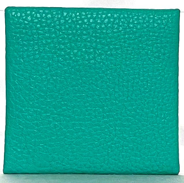 Hermes Coin Case Bastia Green Mint Excellent Condition Coin Purse Leather