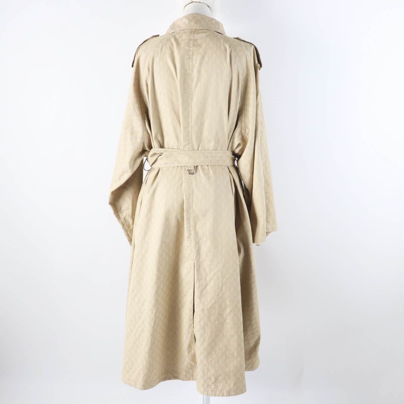 Gucci 2024 771441 GG Pattern Belted Wide Sleeves Oversilhouette Long Single