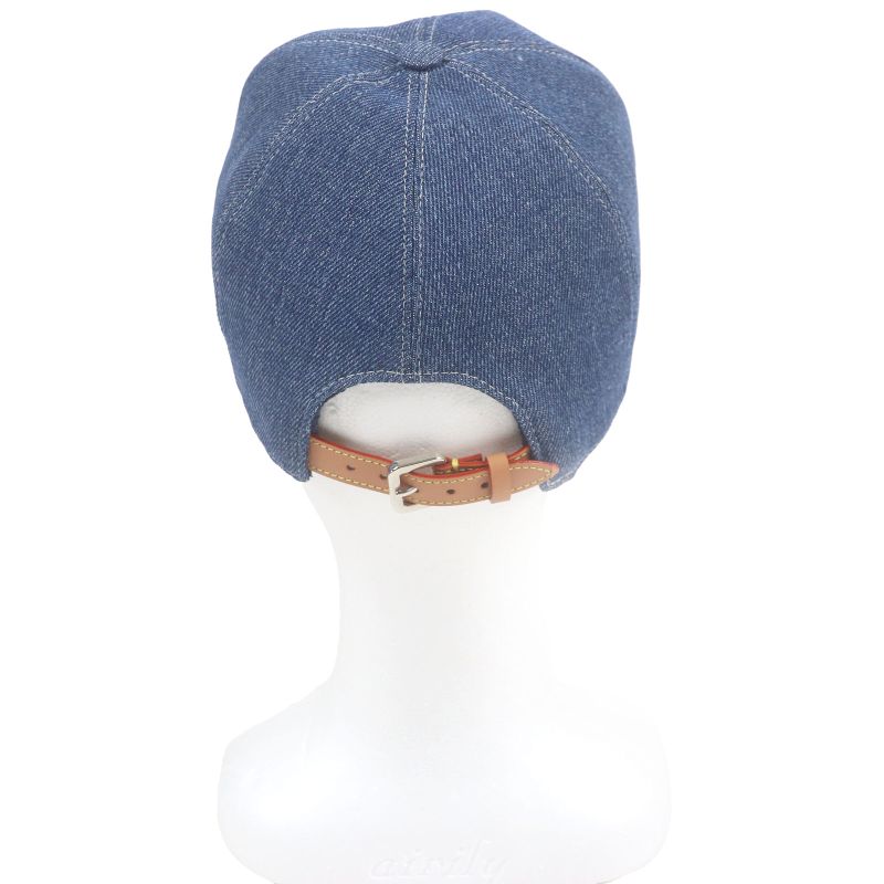 Louis Vuitton 2022 M7009l LV Logo Embroidery Baseball Cap Indigo Blue Made In