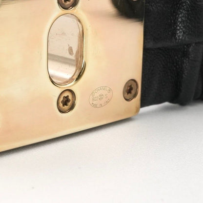 Chanel Black Gold Coco Mark Turnlock Lambskin