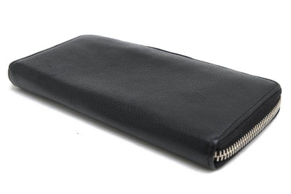 Saint Laurent/Yves Saint Laurent Long Wallet Ladies Women Leather Genuine Black