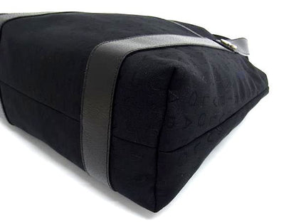 Bvlgari Logomania Canvas With Pouch Handbag Tote Women Men Black Fr4961