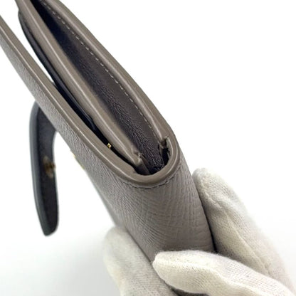 Celine Medium Strap Wallet Leather Gray Beige And Light Blue Wallet