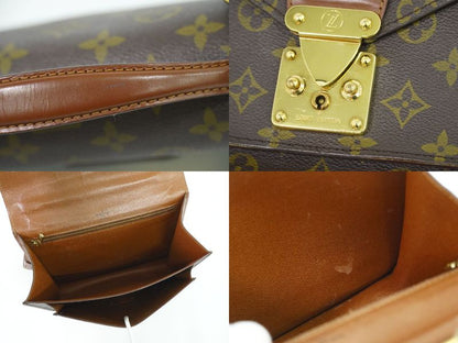 Authentic Louis Vuitton LV Monceau 26 Monogram 2WAY Shoulder Bag Handbag Brown